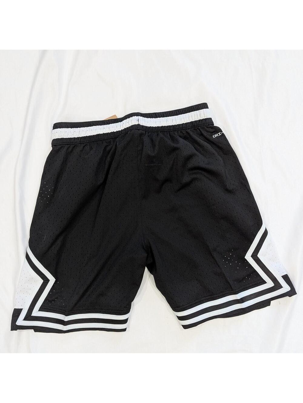 Nike Men's/Women's Jordan Sport Dri-Fit Diamond Shorts Black/White Size M - Picture 3 of 8